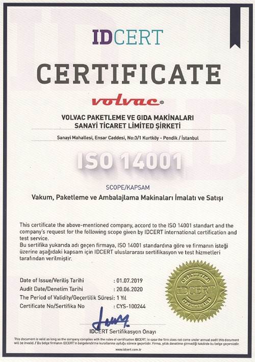 ISO14002 Sertifikası