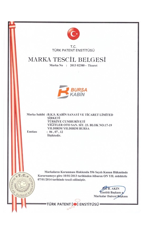 Marka Tescil Belgesi Sertifikası