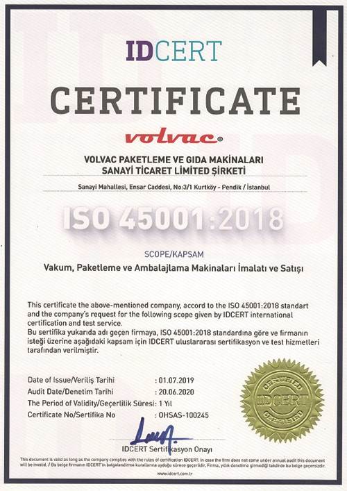 ISO45001 Sertifikası