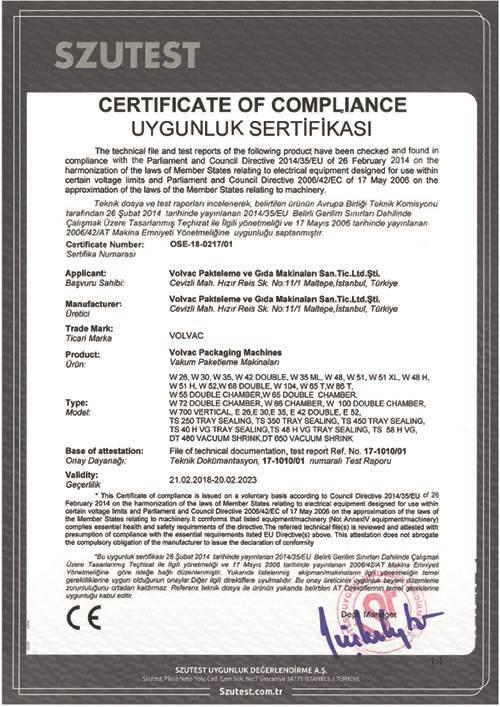 Ce Belgesi Sertifikası