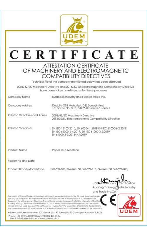 Sura Pack Group Sertifikası