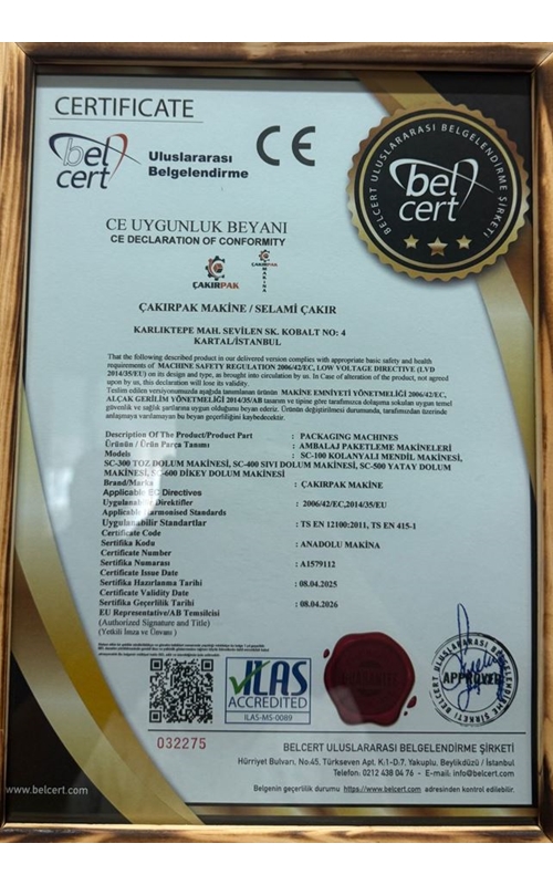 CE Uygunluk Beyanı