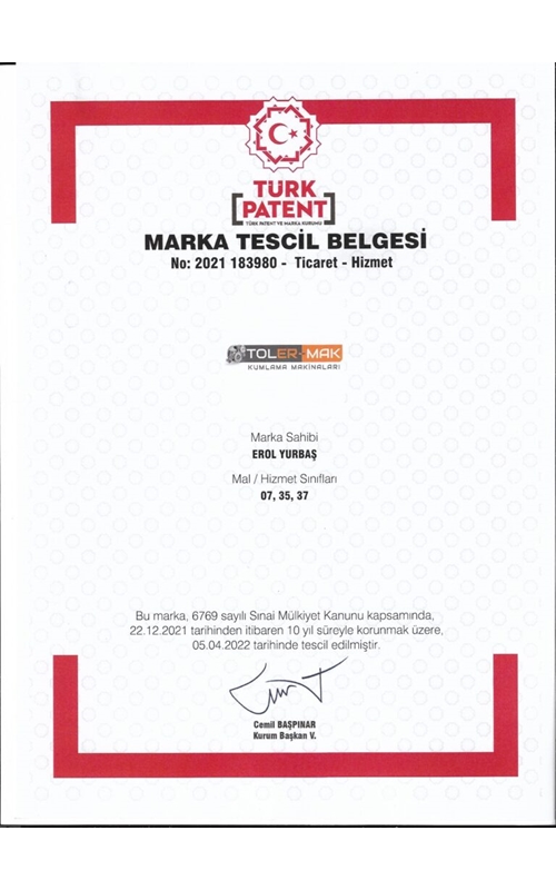 Marka Tescil Belgesi